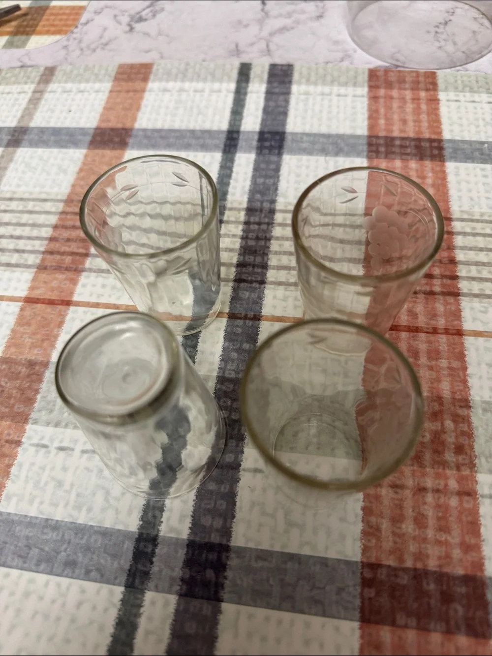 Vintage Clear Glass Shot/Liqueur Set Of 4- Elegant Transparent Drinkware